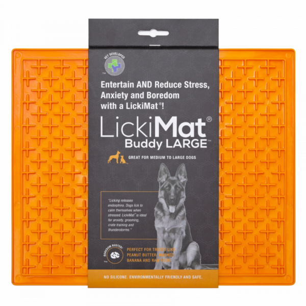 LickiMat Buddy XL mata spowalaniająca, twarda pomarańczowa